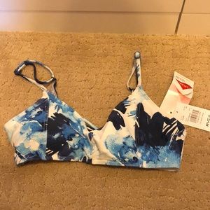 RVCA (paint flower) bikini top size small